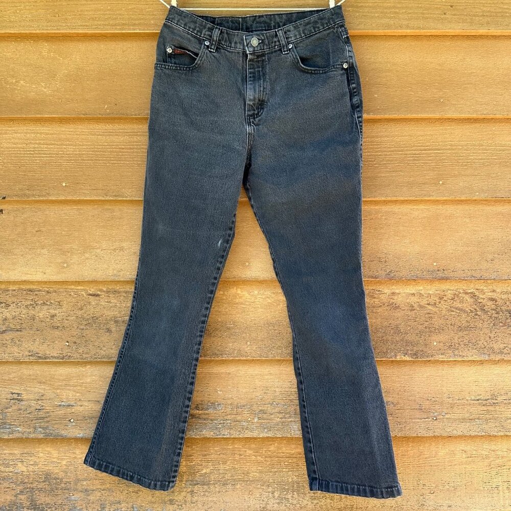 Vintage Lee Black Straight Leg High Rise Jeans Size 8